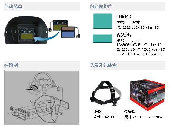 AS-2-F自動(dòng)變光焊接面罩